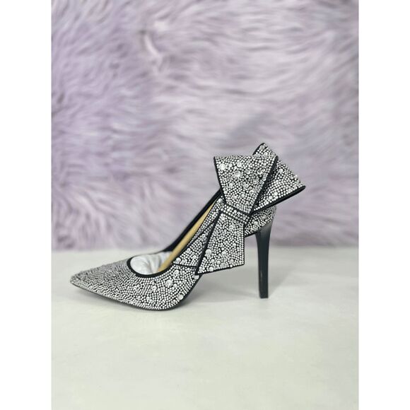 INC International Concepts Women's Silvee Bow Pumps - Black Bling 5.5M - Picture 4 of 7